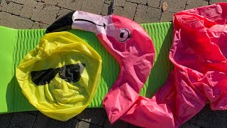 HOW TO DEFLATE FAST INFLATABLE POOL TOYS | Floaties Water Toys