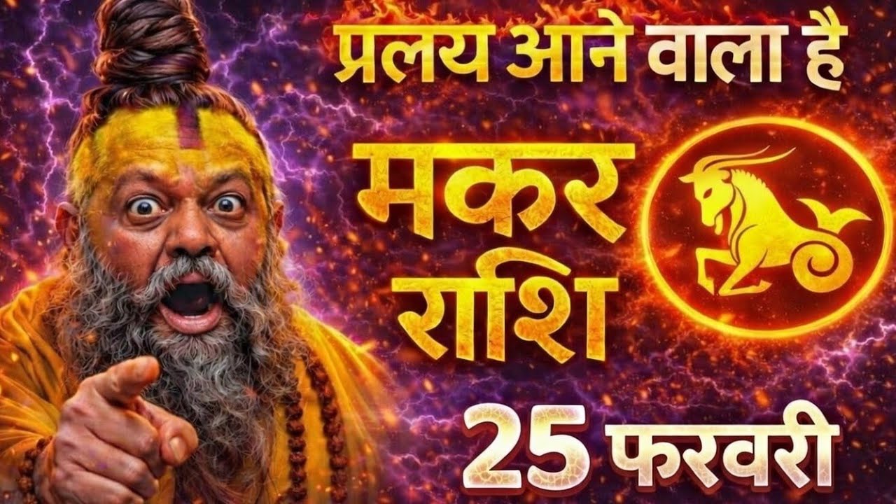 मकर राशि वालों 25 फरवरी प्रलय आने वाला है सच सुनकर झटका लगेगा। Makar Rashi #astrology