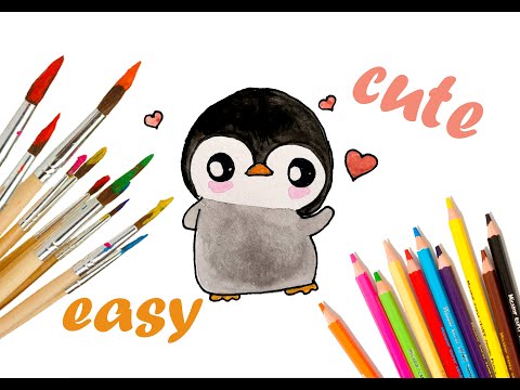 How to Draw a Baby Penguin EASY