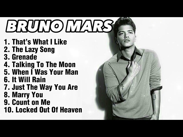 The Best Of Bruno Mars -  Greatest Hits Full Album 2024 class=