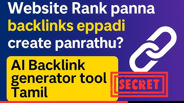 How to Create Backlinks to Your Website in Tamil 🚀 Backlink Generator Tool 🚀 Website SEO #Tamil
