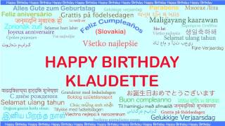Klaudette   Languages Idiomas - Happy Birthday