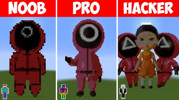 NOOB VS PRO VS HACKER Minecraft Pixel art✨Squid Game