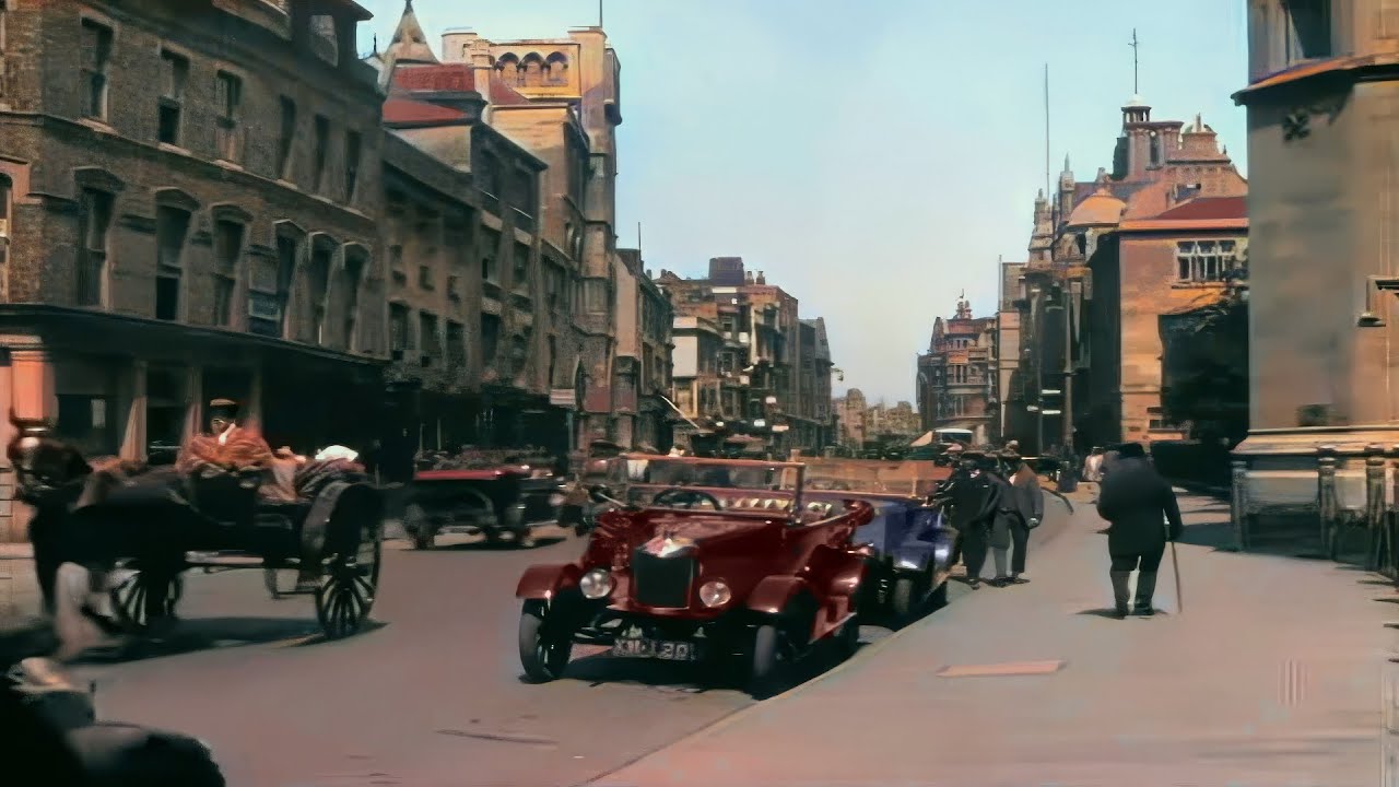 Oxford, England 1920s in color [60fps, Remastered] w/sound design added