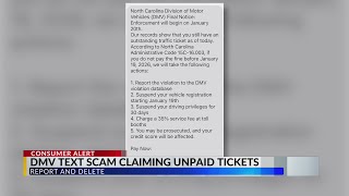 NCDMV text scam claims unpaid parking tickets