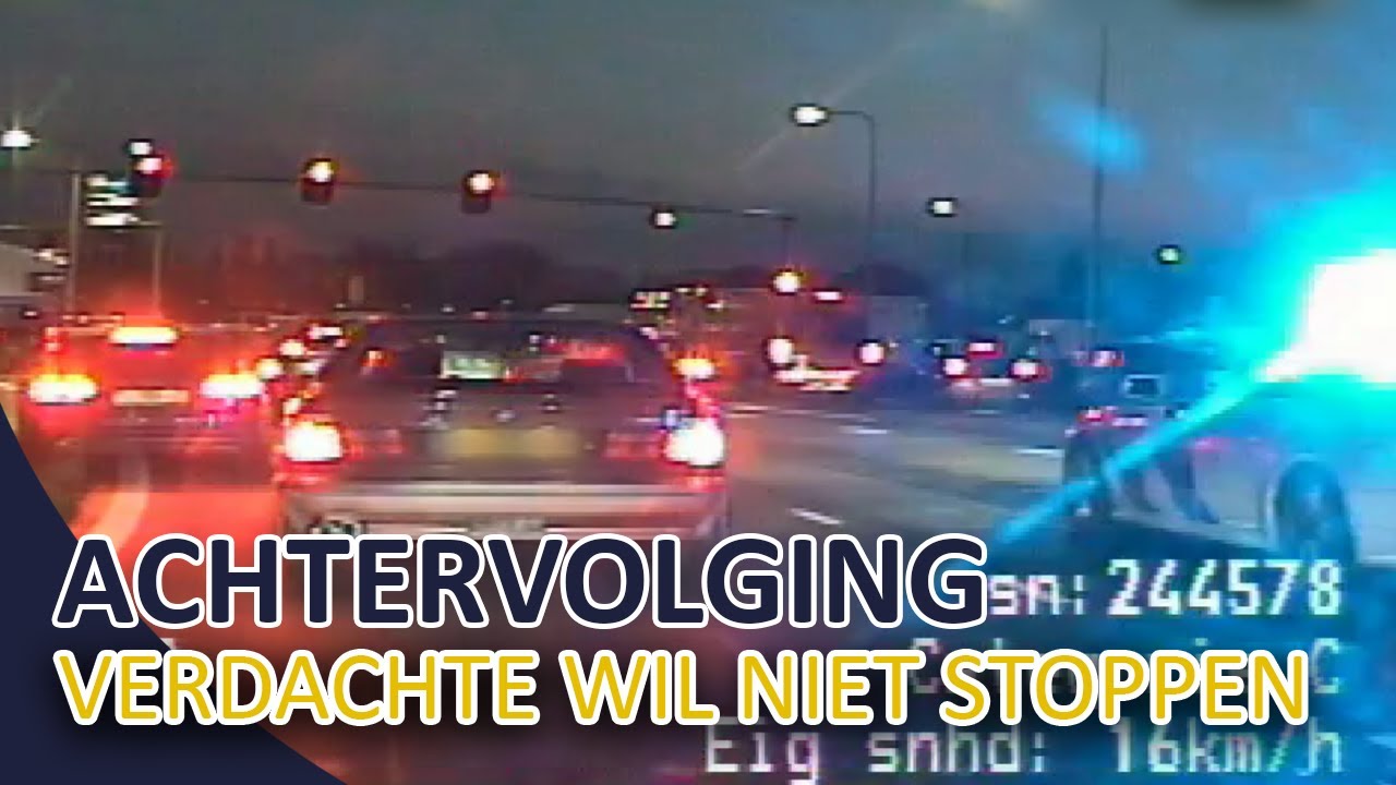 Politieachtervolging - Verdachte wil niet stoppen en ramt politievoertuigen - TBV