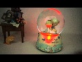 Brightlighted crystal ball angel music box  castle in the sky