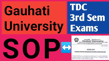 SOP & Instructions TDC 3rd Semester OTB Examination Latest Notification Guwahati University