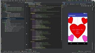 Basic Android App Valentine Card