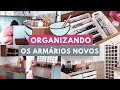 ORGANIZEI OS ARMÁRIOS NOVOS DA COZINHA | COZINHA MODULADA