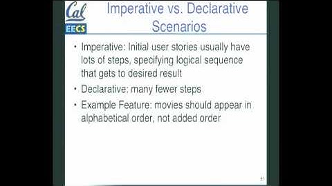 coursera - SaaS - 4.7 - Explicit vs. Implicit and Imperative vs. Declarative Scenarios