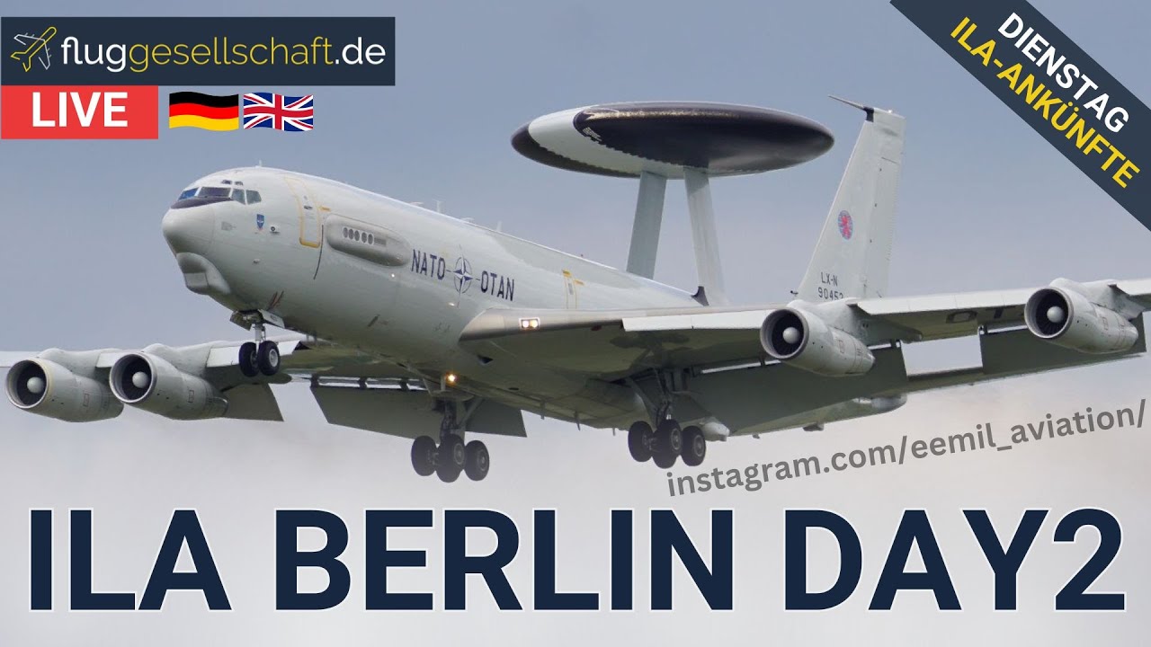 Planespotting LIVE Berlin BER 🐻 | ILA Flugshow Ankünfte 2024 | Dienstag 4. Juni 