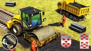Train Station Construction Railway - Driving Excavator Simulator | Android Gameplay screenshot 2