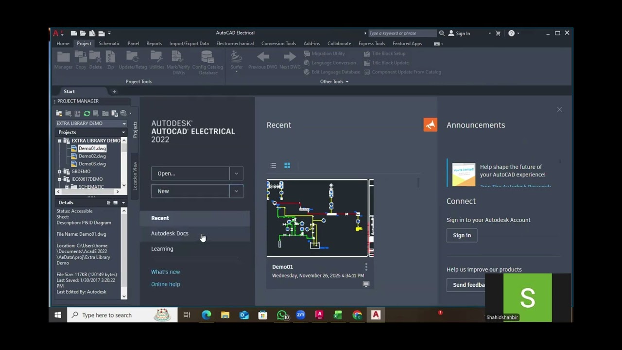 AutoCAD Electrical Project Manager Introduction