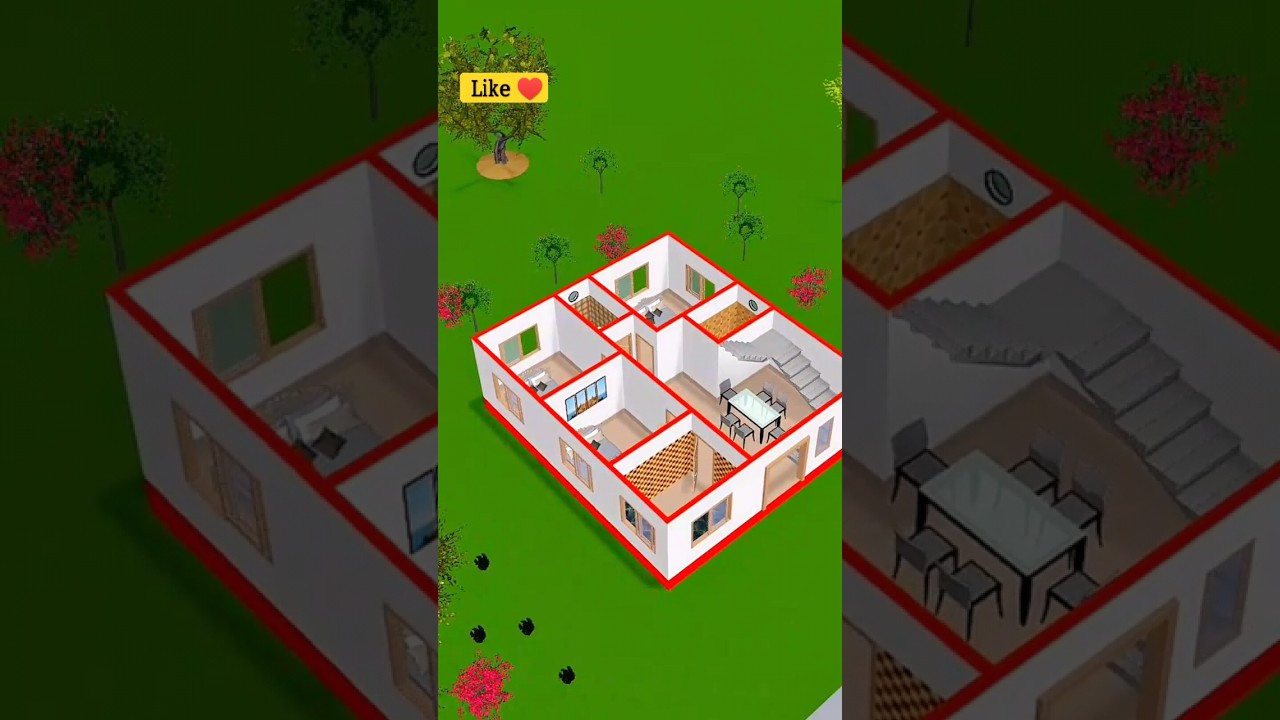 26×33 House plan 3d || Haush 