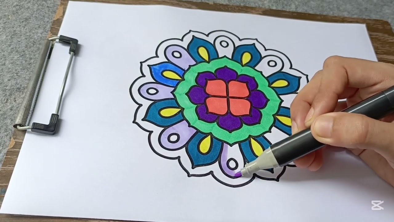 Relaxing Mandala coloring for inner peace and calmness🌸