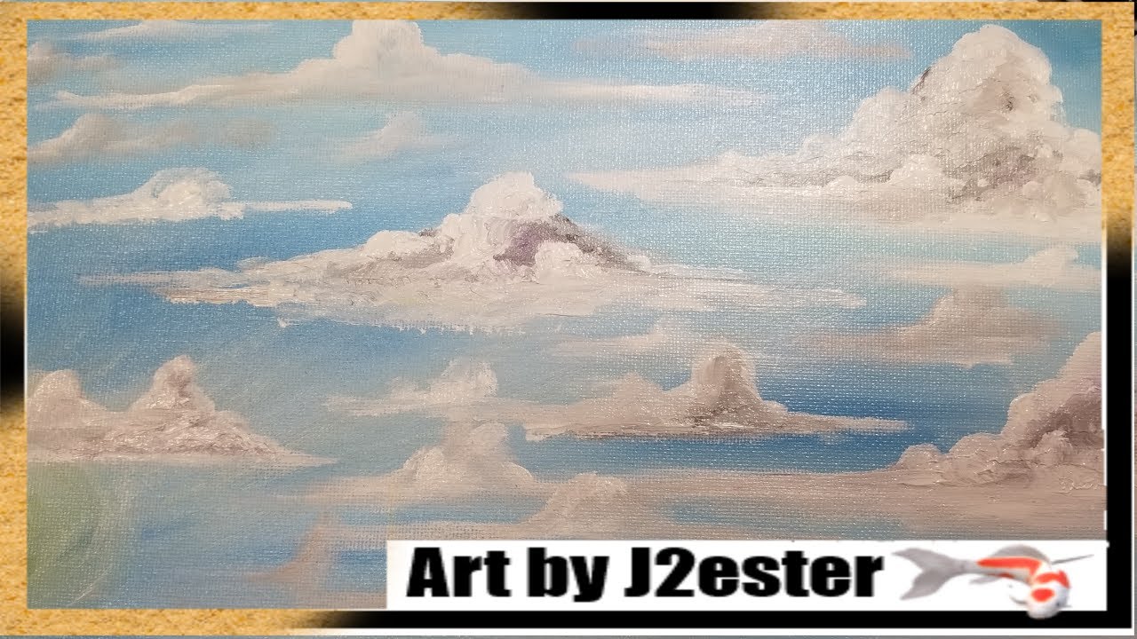 LIVEHow to Paint Clouds how to paint cumulus clouds YouTube
