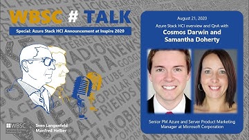 WBSC#TALK Special: Azure Stack HCI Announcement at Inspire 2020