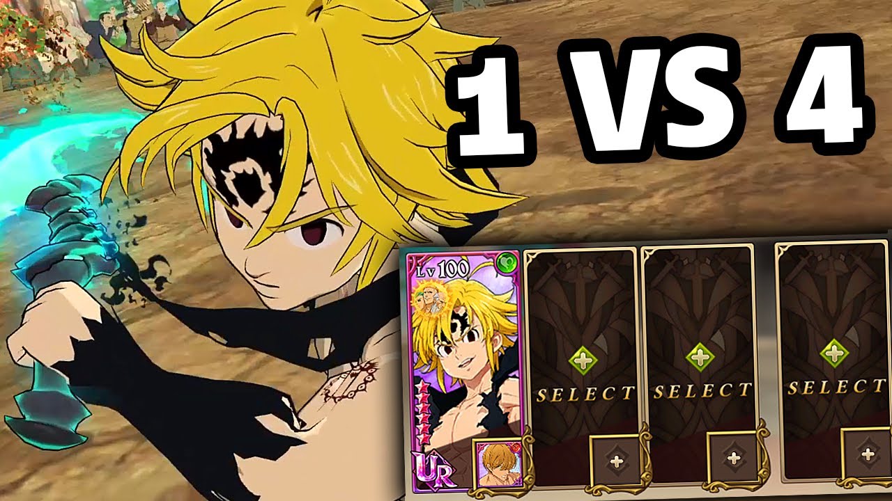MELIODAS ASSAULT MODE SOLANDO O PVP! 1 VS 4! - The Seven Deadly Sins Grand Cross