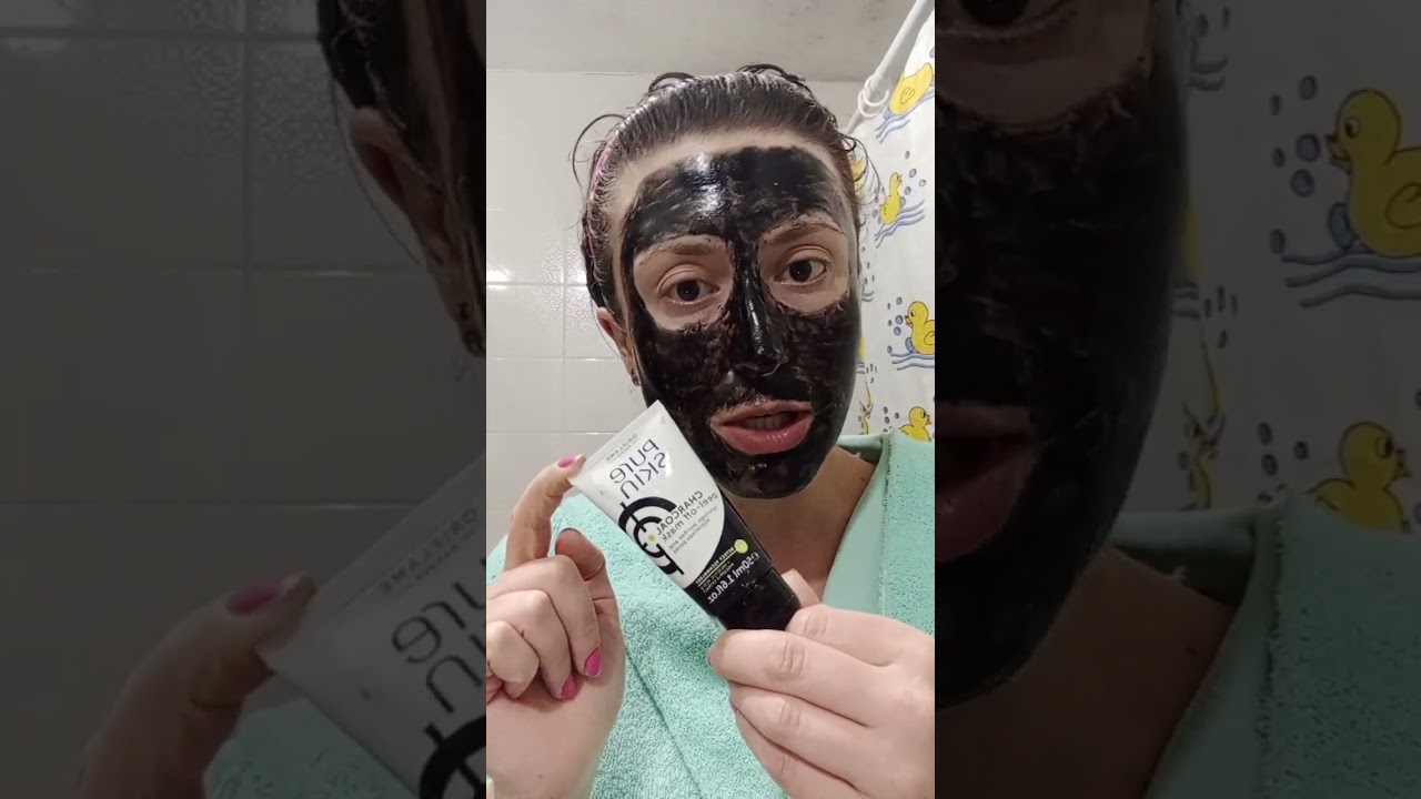 Очищающая маска-пленка с углем Pure Skin (42881). Уменьшает чёрные точки и вытягивает загрязнения!