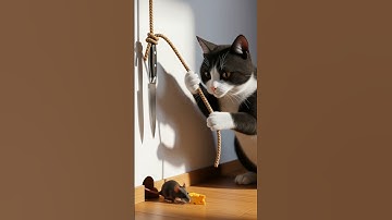 The Trap with a Shocking End! #mouse #cat  #shortsfeed #animationshort #funny #viralreel