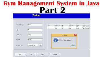 Gym Management System in Java Part 2