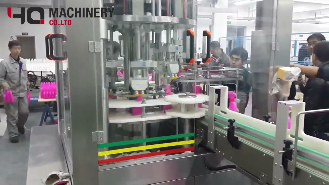 Fast speed trigger pump cap closing machine|YQ machinery trigger spray capper