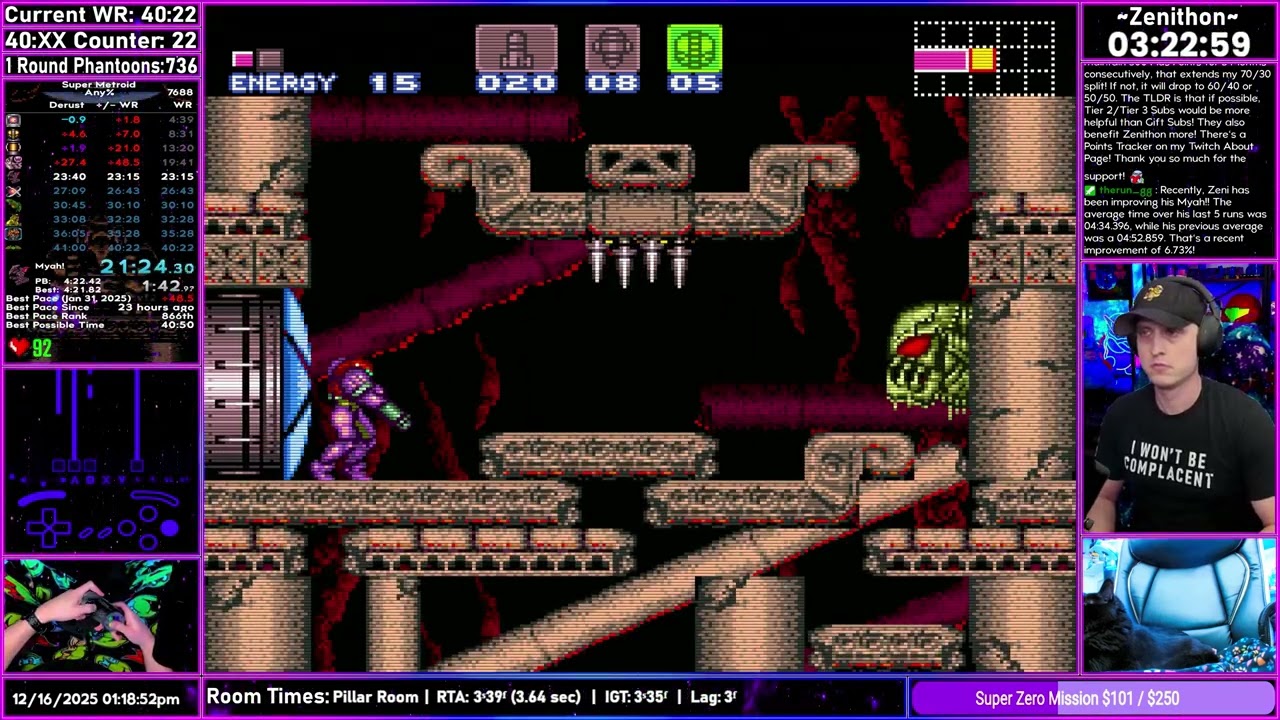 Super Metroid Any% Golds - PRKD Split 05 - Ridley Gold