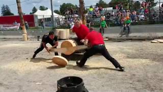 Two Man Crosscut Saw Competition at the NYS Woodsmen's Field Days