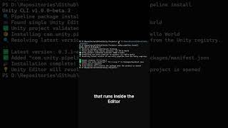 Unity CLI: Install and connect to your project