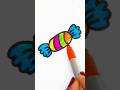 How to Draw a Simple Candy 🍬 | Fun &amp; Easy Drawing for Kids #candy #shorts #drawingforkids
