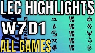 LEC Highlights ALL GAMES W7D1 Spring 2022 | Week 7 Day 1
