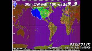 30m Shortwave CW Area Coverage March 2014 ACE HF Pro Propagation Analysis