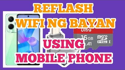 HOW TO REFLASH WIFI NG BAYAN USING MOBILE PHONE | PinoyTV
