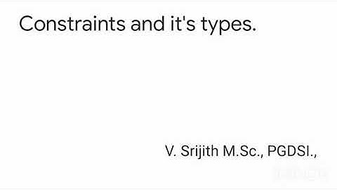 Constraints and it