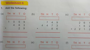 DAV Class 3 unit 2 worksheet 4 ।। Math class 3 chapter 2 worksheet 4 dav public school
