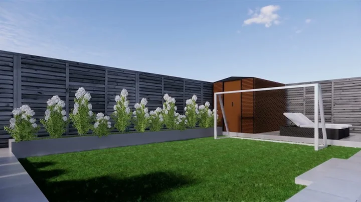 Minimalist Oasis: Small Garden Design with a Play Area