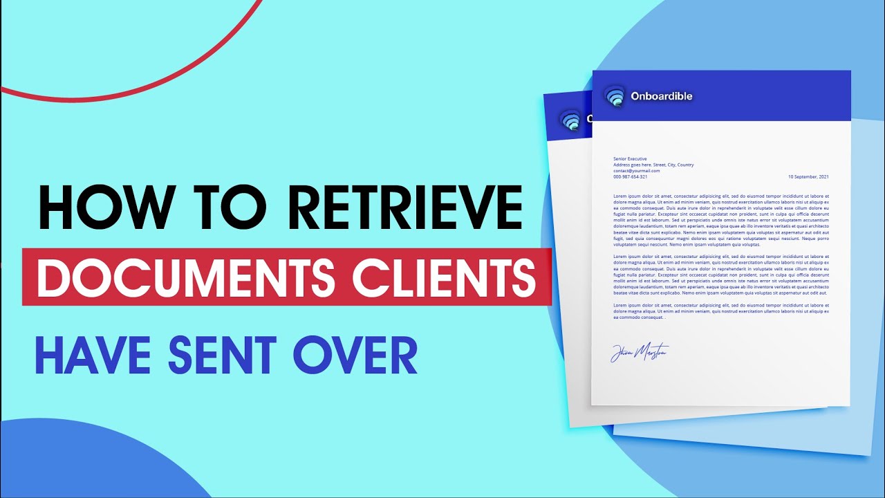 How To Retrieve Documents Clients Have Sent Over YouTube