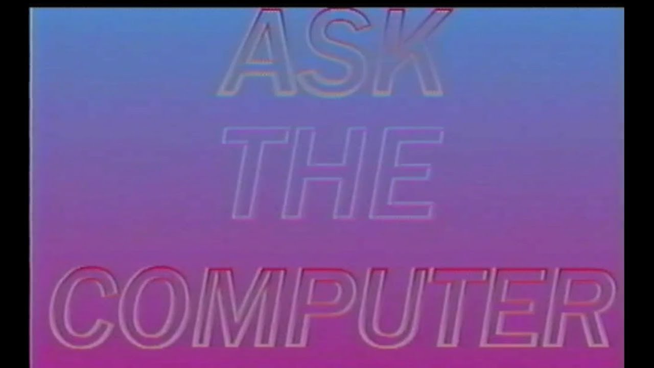 1980's Infomercial- Ask The Computer - YouTube