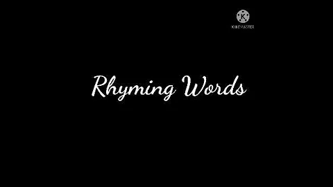 Rhyming words