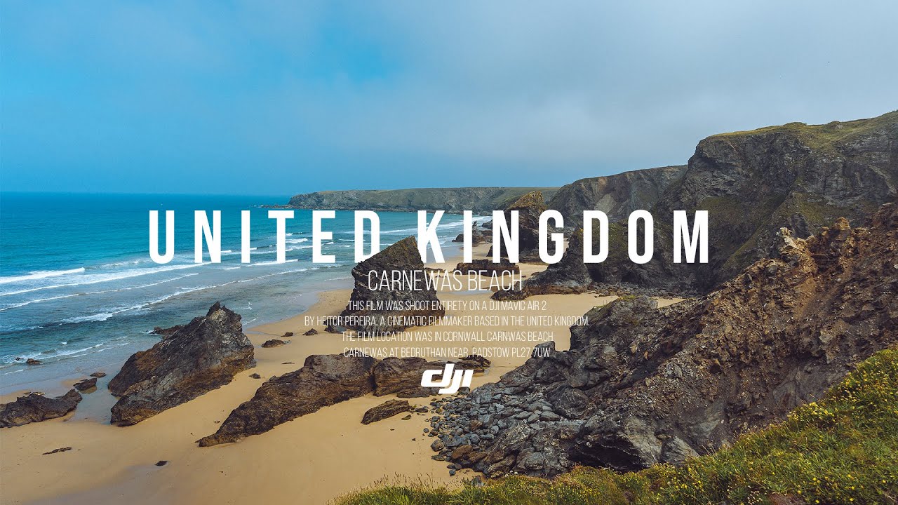 The most Exotic Beach in UK | Carnewas at Bedruthan Steps | DJI Mavic Air 2