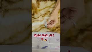 Rose nail art with chrome 🌹✨#nailart #naildesign #nails #nailtech #nailtutorial #youtubeshorts