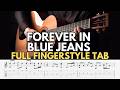 Forever in Blue Jeans Fingerstyle Tab – Neil Diamond (Full Version Guitar Tabs)