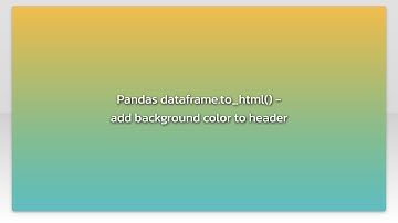 Pandas dataframe.to_html() - add background color to header