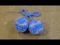 Как привязать помпон к шнуру. How to tie a pompom to a cord.