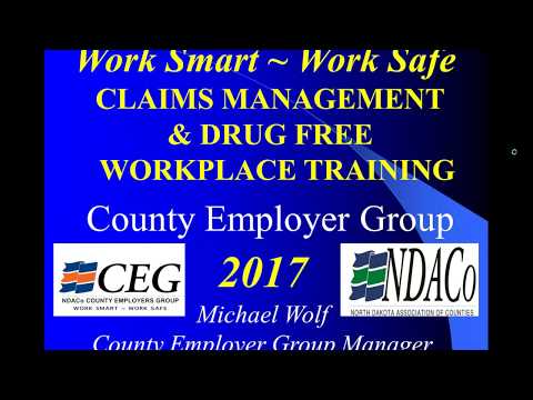 CEG Claims Management Drug Free Workplace Training