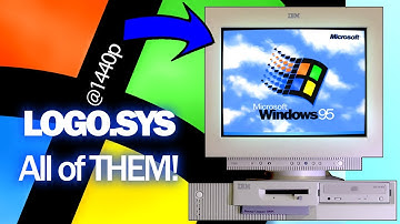Every LOGO.SYS bootscreen Windows 95-98-ME (Real VGA capture MS-DOS)