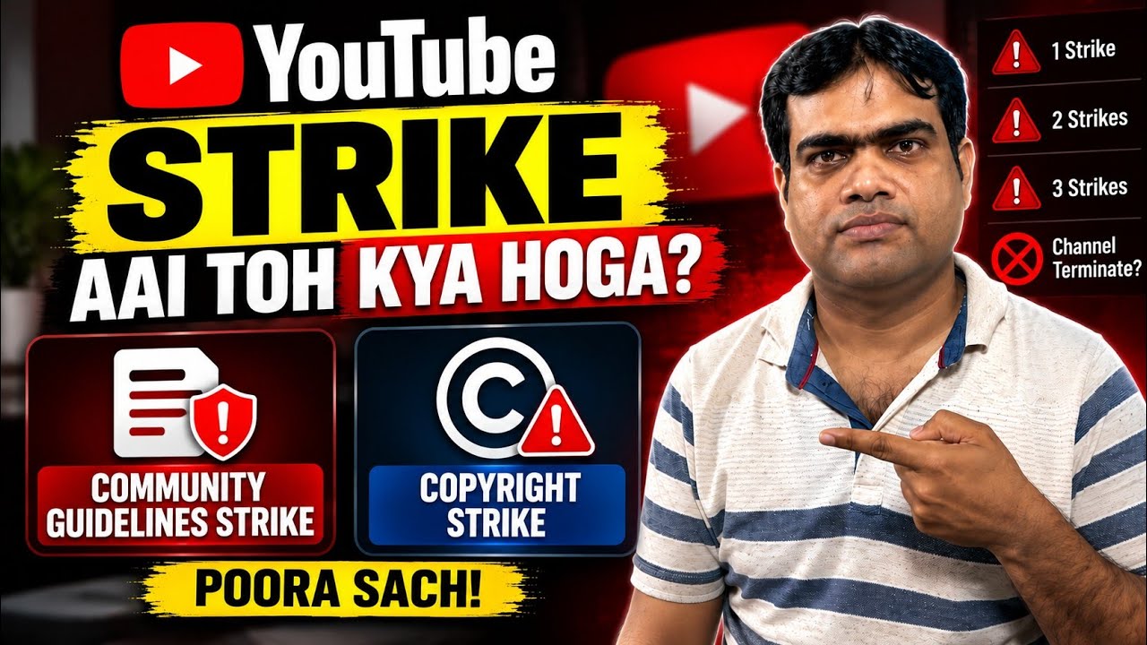 YouTube Strike Aai Toh Kya Hoga? Community Guidelines Aur Copyright Strike Ka Sach!