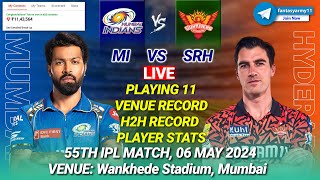 🔴LIVE MI vs SRH Prediction | MI vs SRH | Mumbai vs Hyderabad 55TH IPL LIVE