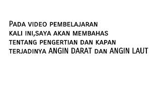 Angin darat dan angin laut